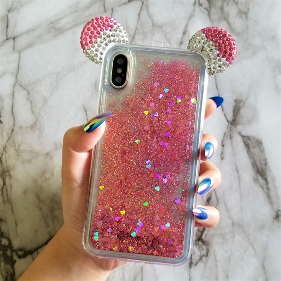 Glitter Pink Mickey Ear Case - Picture 2 of 4